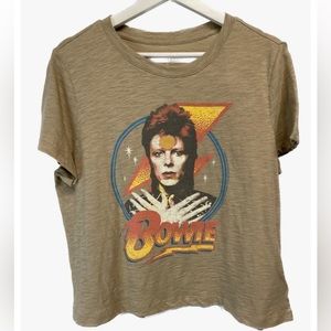 David Bowie Cropped Tee T Shirt Top 100% Cotton NWT Great Gift! XS-XL
